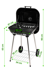 GARDEN BBQ GRILL W. A LID, 40X45CM (99580)