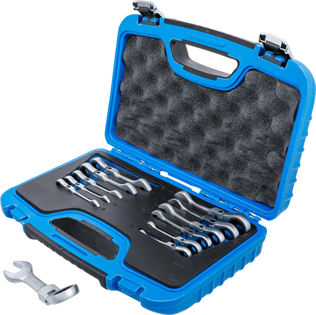 RATCHET COMBINATION WRENCH SET | SHORT | ADJUSTABLE | 8 - 19 MM | 12 PCS. (6543)