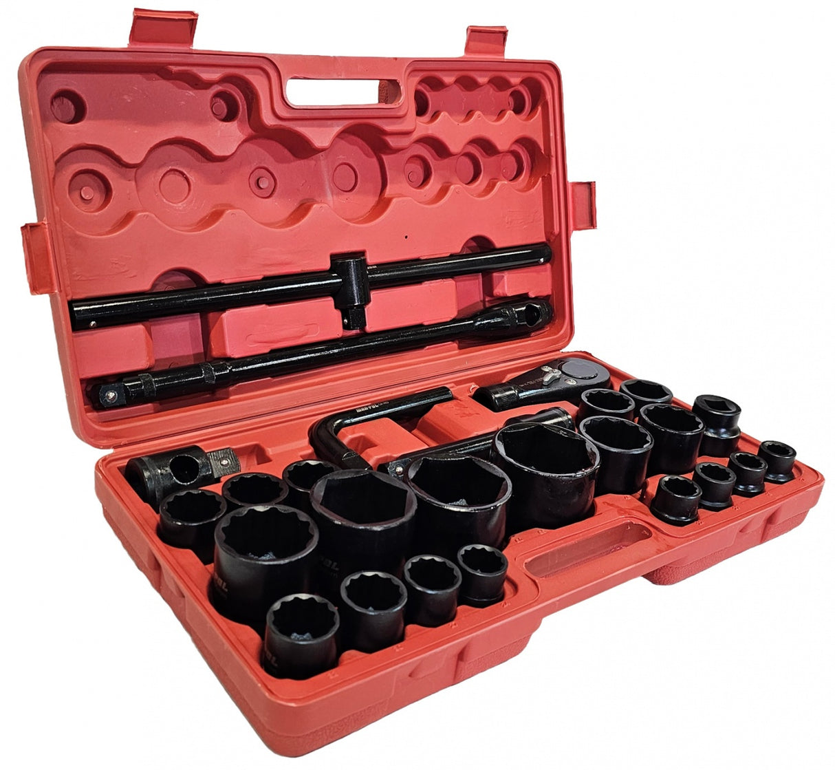 IMPACT SOCKET SET | CR-MO | 6-12 POINT MIX | 25 MM (1") | 20 MM (3/4") | 26 PCS. (H4220626)