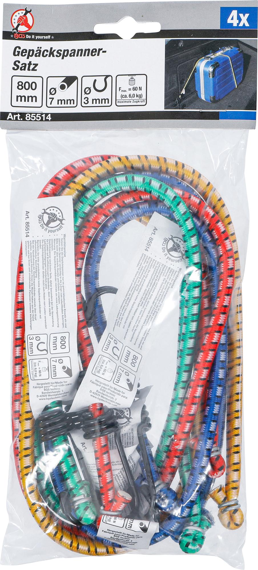 LUGGAGE SPANNER SET | 800 MM | 4 PCS. (85514)
