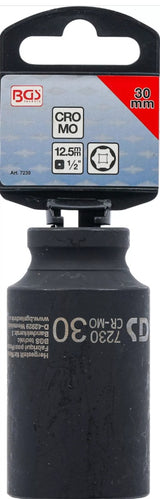 IMPACT SOCKET HEXAGON, DEEP | 12.5 MM (1/2") DRIVE | 30 MM (7230)