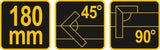TRIANGLE RULER 180MM (18530)