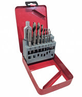 TAP AND DRILL BIT SET | WITH T-HANDLE | HSS | M3 - M12 / 2.5 - 10.2 MM | 16 PCS. (SK1633)
