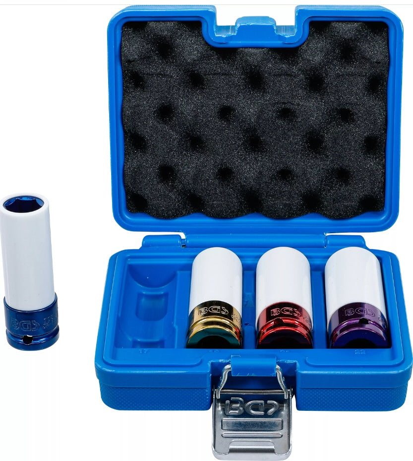 PROTECTIVE IMPACT SOCKET SET | 12.5 MM (1/2") DRIVE | 17 / 19 / 21 /22 MM | 4 PCS. (9847)