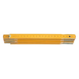 WOODEN FOLDING RULE, FERRULED, 1M (15010)