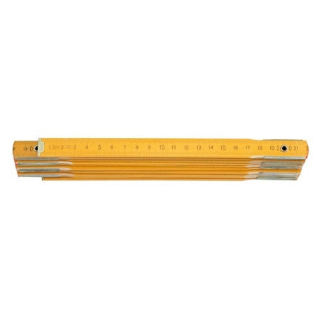 WOODEN FOLDING RULE, FERRULED, 1M (15010)