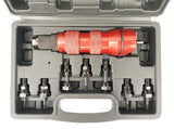 DRILL RIVETER AND ADAPTER SET | M3, M4, M5, M6, 8-32, 10-32, 10-24 AND 1/4-20 (RGA09)