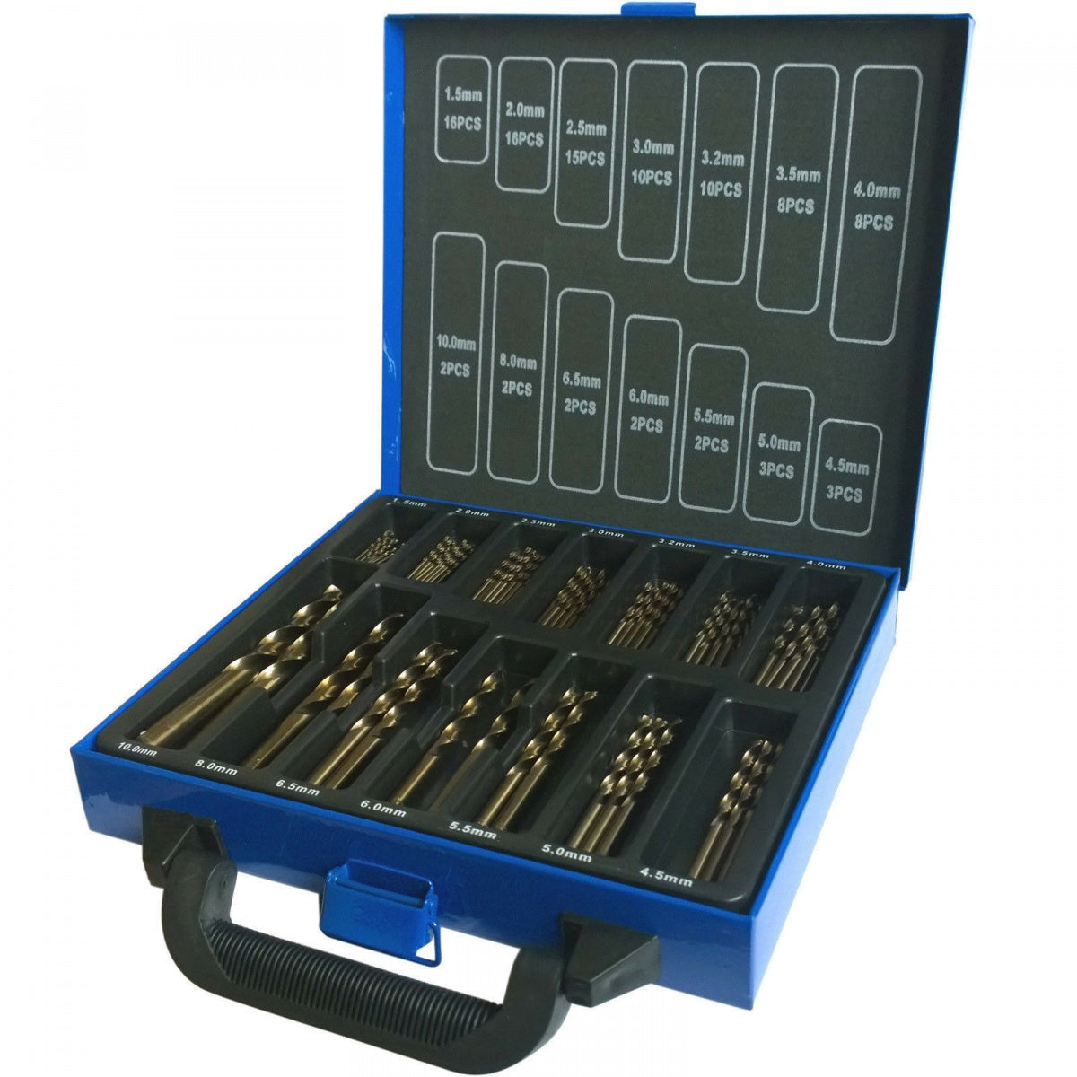 METAL DRILL BIT SET | (HSS-CO / INOX) COBALT M35 | COBALT ALLOY | 1.5 - 10 MM | 99 PCS. (DR397)