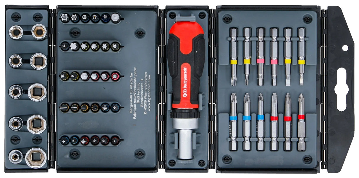 BIT, SOCKET, AND RATCHET SCREWDRIVER SET | 53 PCS (90105)