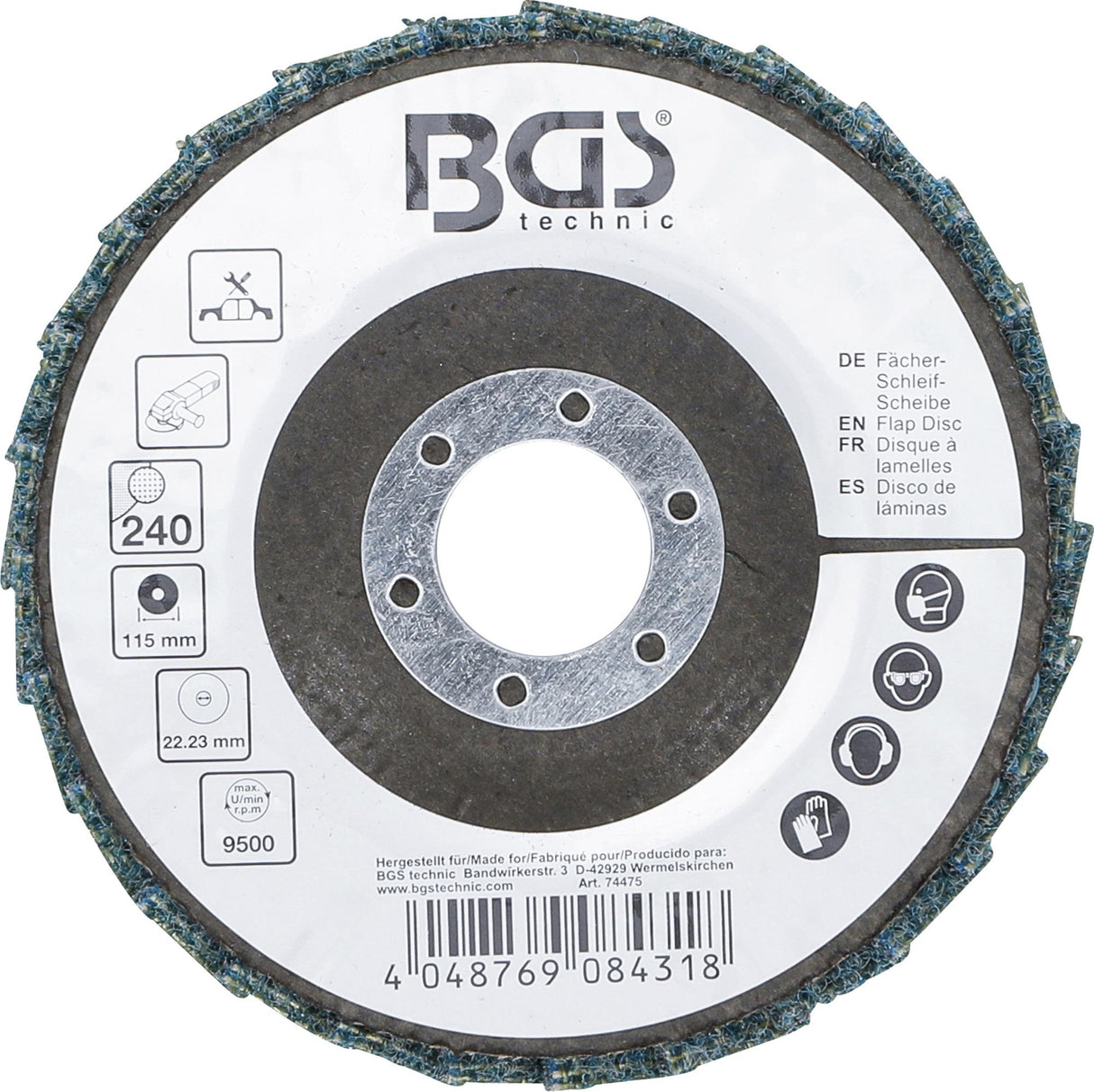 FLAP DISC | NON-WOVEN | Ø 115 MM | GRAIN SIZE 240 (74475)
