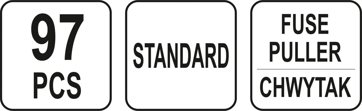 CAR FUSE ASSORTMENT STANDARD 97 PCS (YT-83141)