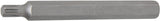 BIT | LENGTH 100 MM | 10 MM (3/8") DRIVE | SPLINE (FOR RIBE) M7 (4772)