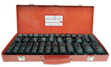 SET OF IMPACT SOCKETS LONG AND SHORT | CR-MO | 8 - 32 MM | 35 PCS. (SS35M)