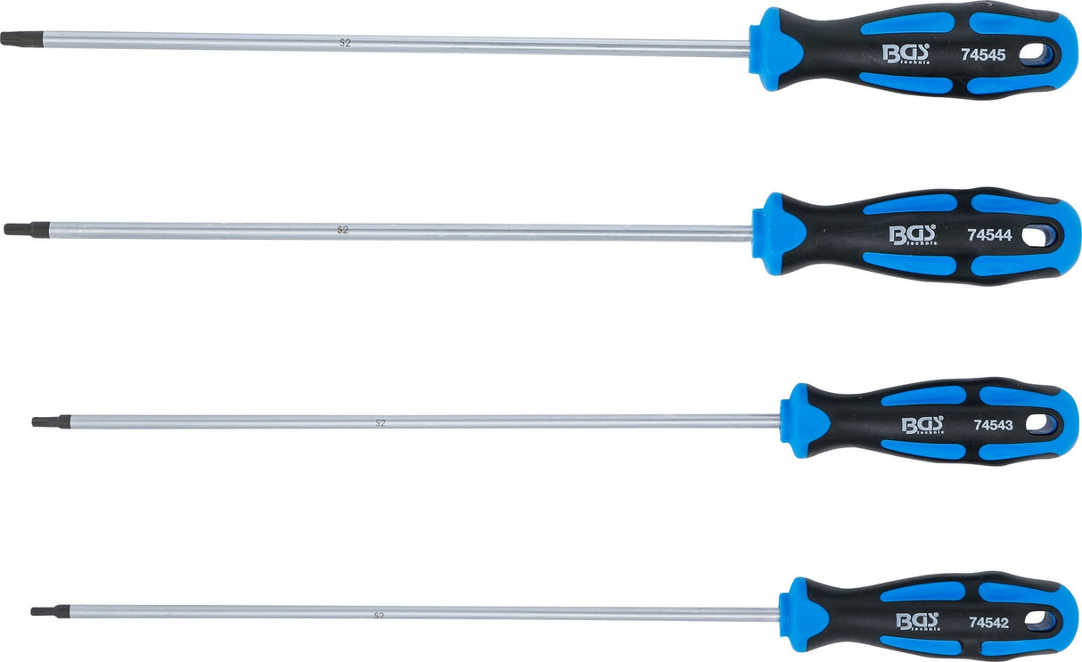 SCREWDRIVER SET | EXTRA LONG | T-STAR (FOR TORX) | T15 - T30 | 4 PCS. (74541B)