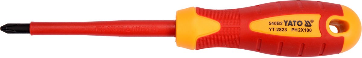 INSULATED SCREWDRIVER PH2X100MM (YT-2823)