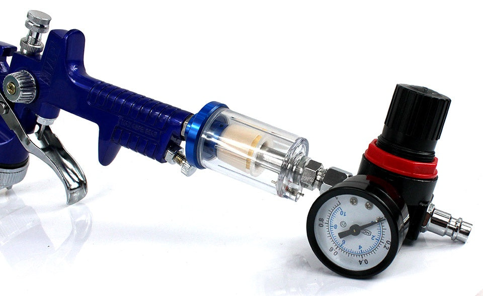 SPRAY GUN | HVLP | 600 CM³ | Ø 1.4 MM / Ø 1.7 MM | 3 IN 1 SET (H827-F)