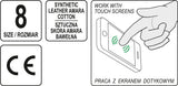 GLOVES LEATH. AMARA WITH REINFOR. S. 8 (YT-74654)