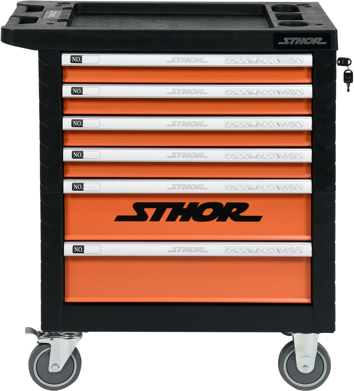 6 DRAWERS ROLLER CABINET W/TOOL INSERT (58550)