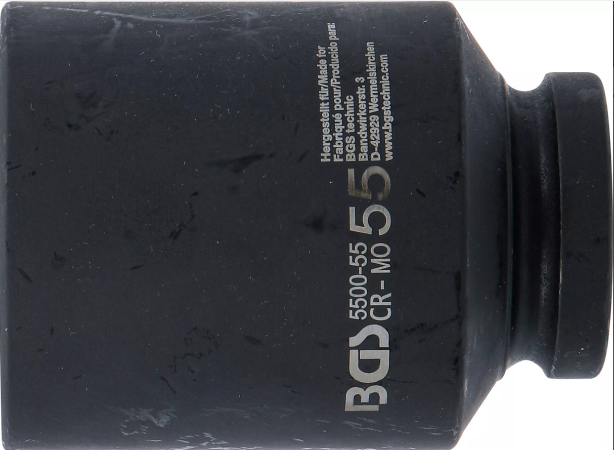 IMPACT SOCKET HEXAGON, DEEP | 25 MM (1") DRIVE | 55 MM (5500-55)