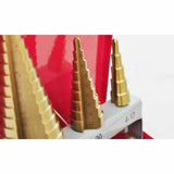 STEP DRILL BITS FOR HOLE ENLARGEMENT | METAL BOX | 4-32 MM | 3 PCS. (SK1631)