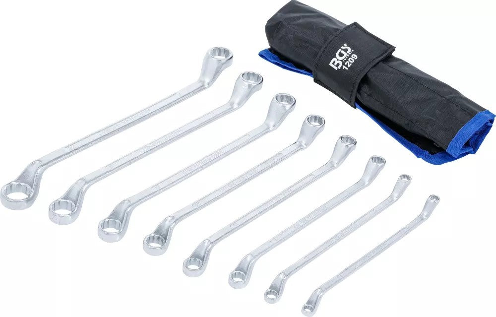 DOUBLE RING SPANNER SET | OFFSET | 6 X 7 - 20 X 22 MM | 8 PCS. (1209)