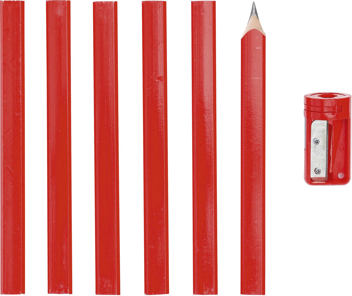 CARPENTER’S PENCILS | 175 MM | WITH SHARPENER | 7 PCS. (85853)