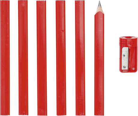 CARPENTER’S PENCILS | 175 MM | WITH SHARPENER | 7 PCS. (85853)