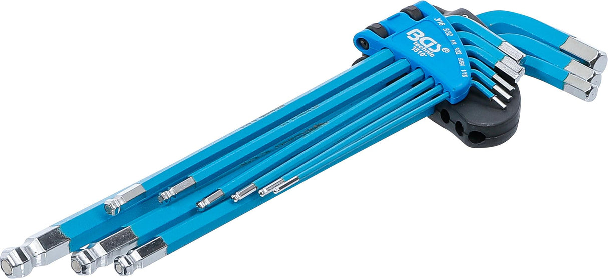 L-TYPE WRENCH SET | EXTRA LONG | INTERNAL HEXAGON | INCH SIZES | 9 PCS. (35101)