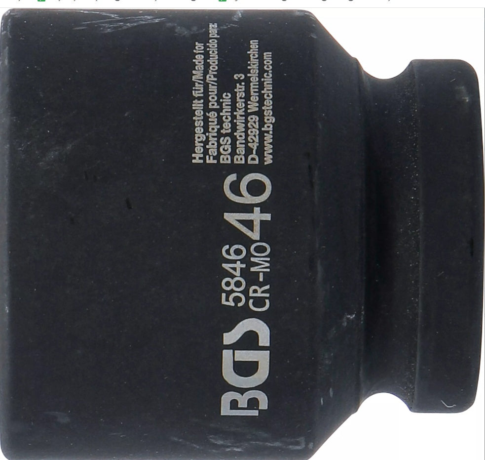 IMPACT SOCKET, HEXAGON | 25 MM (1") DRIVE | 46 MM (5846)