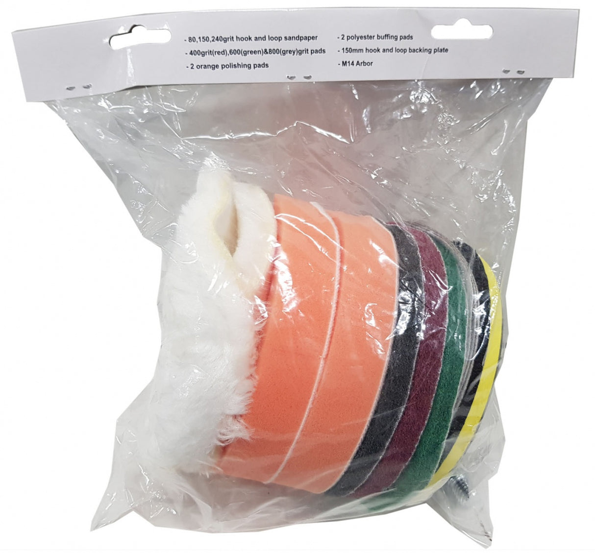 POLISHING AND GRINDING PAD SET | Ø 150 MM | 12 PCS. (BK1002)