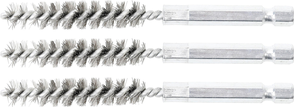STEEL BRUSH | 10 MM | 6.3 MM (1/4") DRIVE | 3 PCS. (3078-10-S)