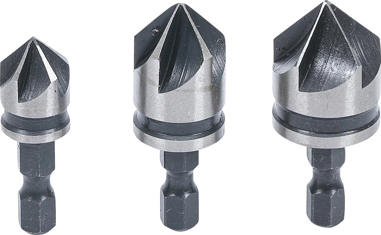 COUNTERSINK BIT SET | HSS | 6.3 MM (1/4") | 12 - 16 - 19 MM | 3 PCS. (70052)