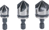 COUNTERSINK BIT SET | HSS | 6.3 MM (1/4") | 12 - 16 - 19 MM | 3 PCS. (70052)