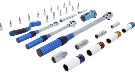 TORQUE WRENCH SET | 6.3 MM (1/4"), 10 MM (3/8"), 12.5 MM (1/2") | 31 PCS. (74305)