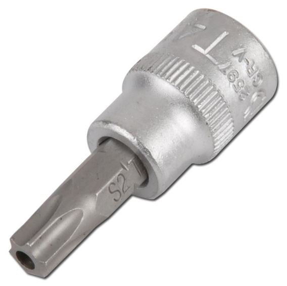 BIT PRESSED INTO SOCKET | 10 MM (3/8") | T-STAR WITH HOLE | (TORX) T50 (2598)