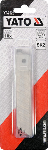 SPARE BLADES 18MM SK2 10PCS (YT-7525)