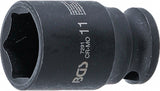 IMPACT SOCKET, HEXAGON | 6.3 MM (1/4") DRIVE | 11 MM (7291)