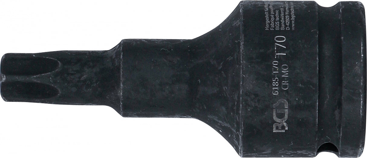 IMPACT BIT SOCKET | LENGTH 100 MM | 20 MM (3/4") DRIVE | T-STAR (FOR TORX) T70 (6185-T70)