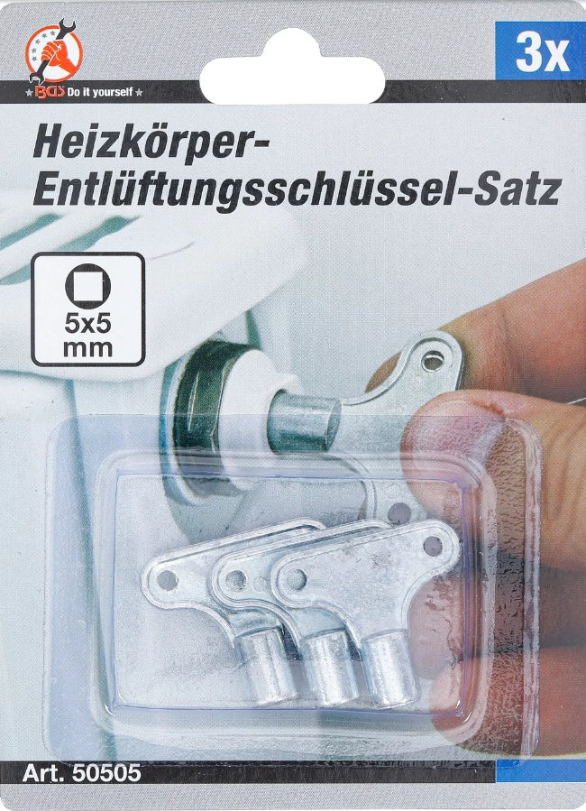 RADIATOR BLEEDING KEY SET | 3 PCS. (50505)