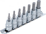 BIT SOCKET SET | 10 MM (3/8") DRIVE | INTERNAL HEXAGON 1/8" - 3/8" | INCH SIZES | 7 PCS. (5104)