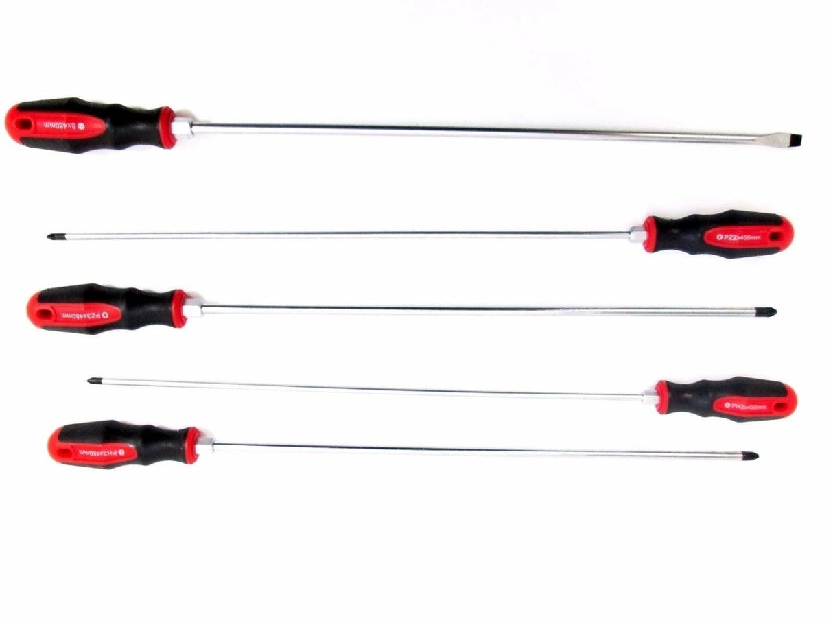 SCREWDRIVER SET | LONG TYPE | 450 MM | PH / PZ / SL | 5 PCS. (SK5024)