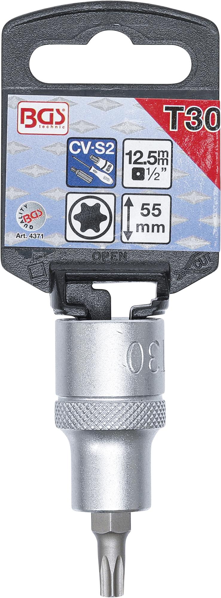 BIT SOCKET | 12.5 MM (1/2") DRIVE | T-STAR (FOR TORX) T30 (4371)