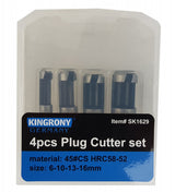 COUNTERSINK / PLUG DRILL BIT SET FOR WOOD | 6/10/13/16 MM | 4 PCS. (SK1629)