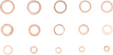 SEAL RING ASSORTMENT | COPPER | INCH SIZES | FOR OIL DRAIN PLUGS | 75 PCS. (8144)