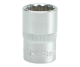 SOCKET 19MM 1/2" 12PT CV  REGULAR (YT-1281)