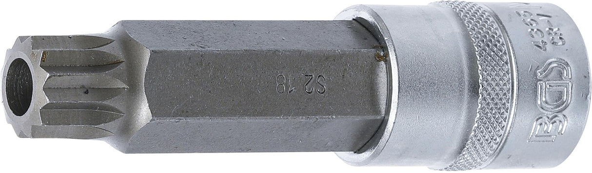 BIT SOCKET | LENGTH 100 MM | 12.5 MM (1/2") DRIVE | SPLINE TAMPERPROOF (FOR XZN) M18 (4365)