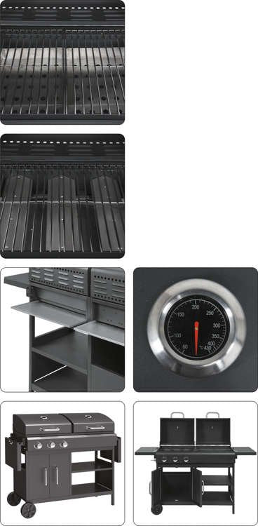 GRILL 2IN1, GAS + CHARCOAL TORNE 8,4KW (99649)