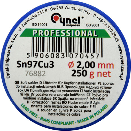 SOFT SOLDER 2MM 250G (76882)