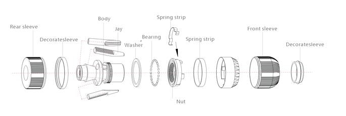 KEYLESS DRILL CHUCK WITH LOCKING SYSTEM, SEMI-METAL 2-13 MM, 1/2"-20UNF (ES-790872)