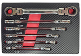 RATCHET BOX-END WRENCHES | FLEX DOUBLE-SIDED | 8 X 9 - 18 X 19 MM | 6 PCS. (FRS6)